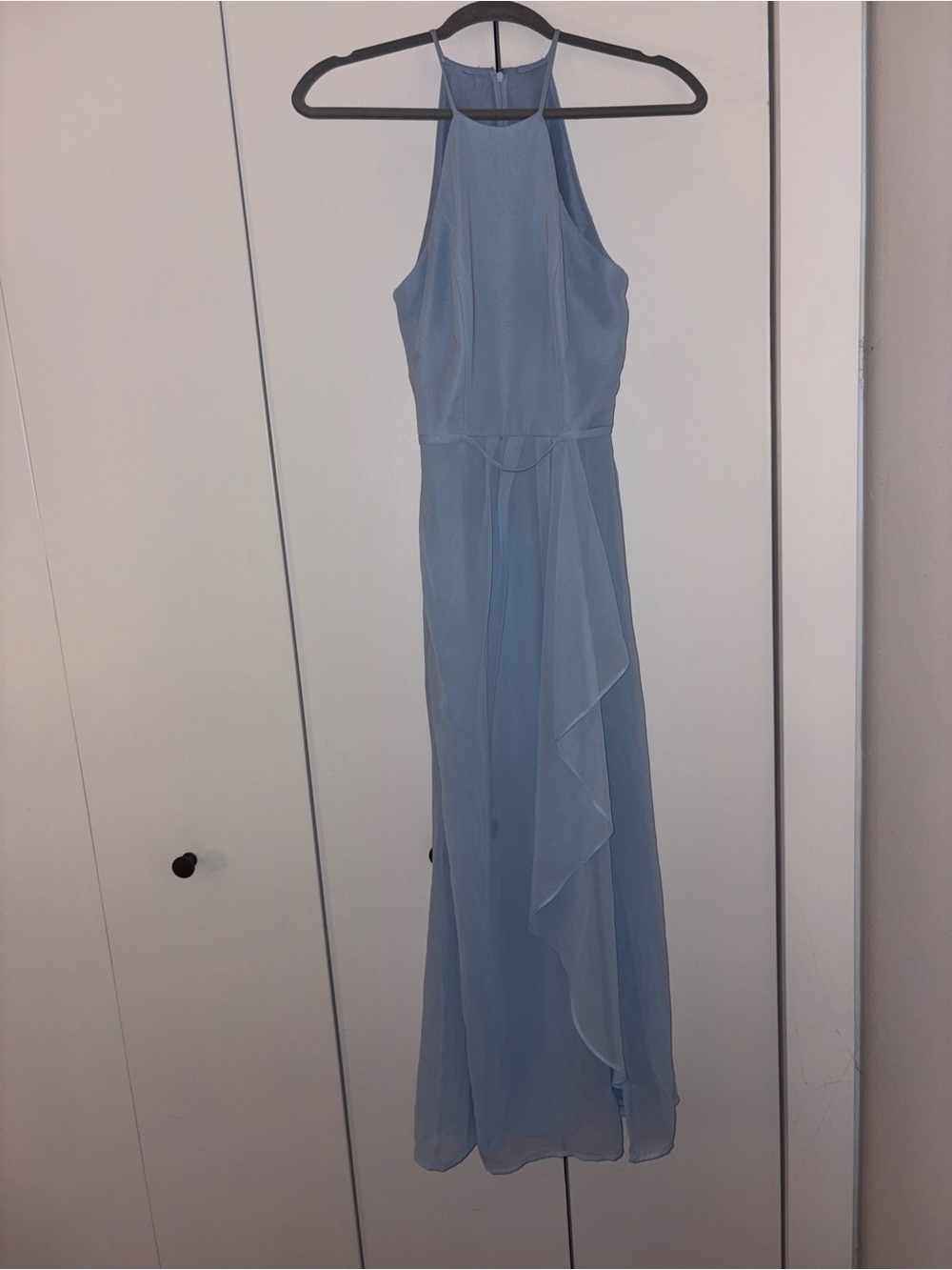 Light Blue Halter Maxi Dress